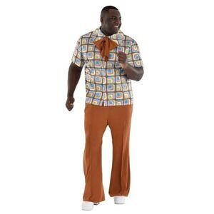 AMSCAN Men's Groovy Shirt/Pants 60's Halloween Costume Kit NEW | Adult Plus 2XL